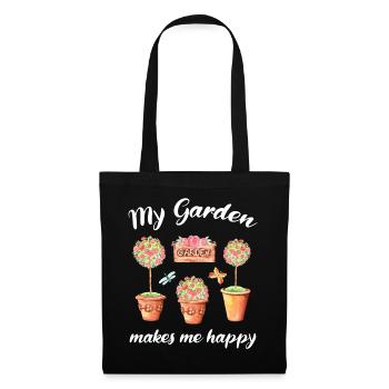 Garten Spruch Gärtner Hobbygärtner Geschenkidee - Stoffbeutel - Schwarz - Vorne
