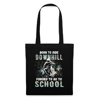 Vers la descente Né à l’école VTT forcé - Sac en tissu - noir - Devant