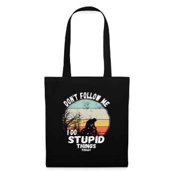 Ne me suivez pas, je fais des choses stupides en VTT - Sac en tissu - noir - Devant