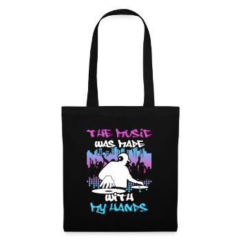 DJ Tshirt for Party Disc Jockey Rave Techno Mixer - Tote Bag - black - Front