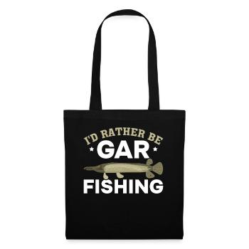 Hornhecht Gar Fish Garfishing Ich wäre lieber Gar - Stoffbeutel - Schwarz - Vorne
