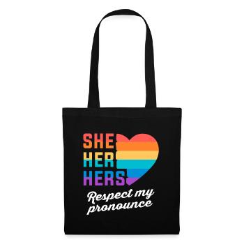 Transe Transgender Transsexuell Geschenk Queer - Stoffbeutel - Schwarz - Vorne