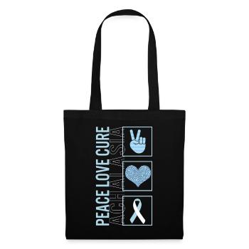 Peace Love Cure Achalasia T Shirt - Sac en tissu - noir - Devant