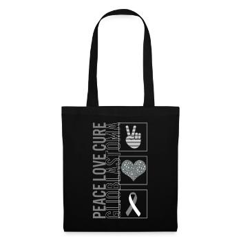 Peace Love Cure Glioblastome T Shirt - Sac en tissu - noir - Devant