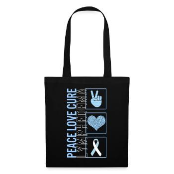 Peace Love Cure Lymphedème T Shirt - Sac en tissu - noir - Devant