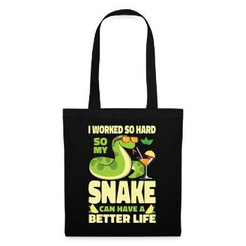 Snake Serpent I Worked So Hard So - Stoffbeutel - Schwarz - Vorne