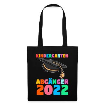 Schüler Kindergarten 2022 Schulanfang Einschulung - Stoffbeutel - Schwarz - Vorne