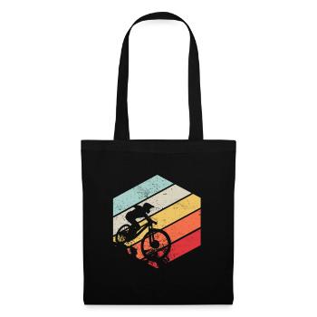 Descente VTT Nature Montagnes Retro Wave Vintage - Sac en tissu - noir - Devant
