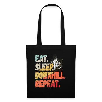 Manger Dormir Descente Répéter Montagnes Rétro Wave Vintage - Sac en tissu - noir - Devant