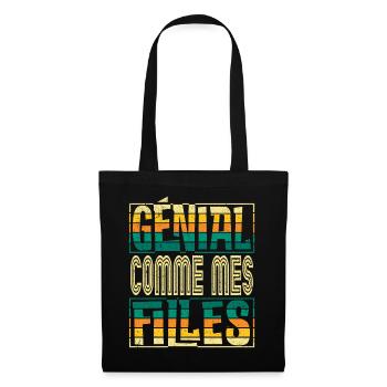 Génial Comme Mes Filles Parents Mère - Sac en tissu - noir - Devant