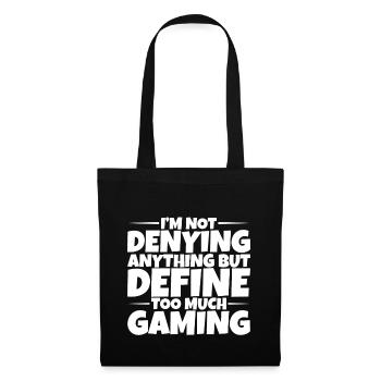 Ne rien nier mais définir trop de jeux 3 - Sac en tissu - noir - Devant