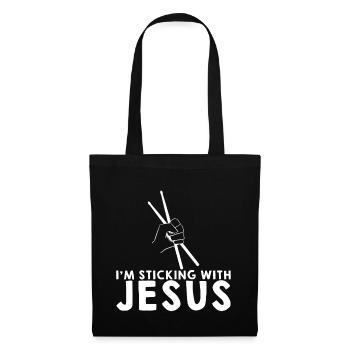I'm Sticking With Jesus - Tote Bag - black - Front
