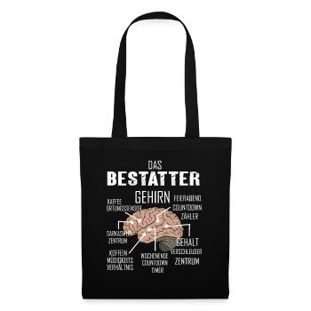 BESTATTER Spruch Beruf Sarkasmus Lustig Humor - Stoffbeutel - Schwarz - Vorne