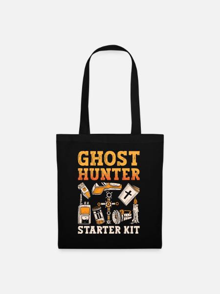 Geisterjäger Geisterjagd Paranormal Geist Geschenk - Stoffbeutel - Schwarz
