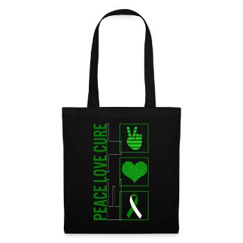 Peace Love Cure ET T Shirt - Sac en tissu - noir - Devant