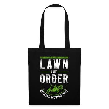 Lawn Mower Mowing Dad Father - Stoffbeutel - Schwarz - Vorne