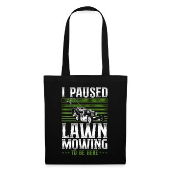 Lawn Mower Mowing Dad Father - Stoffbeutel - Schwarz - Vorne