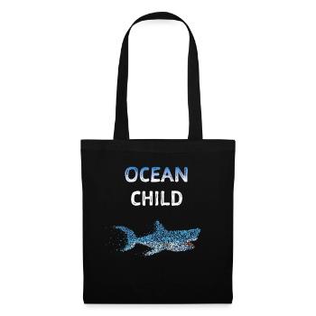 Ocean Child Hai Haifische Taucher Ozean - Stoffbeutel - Schwarz - Vorne