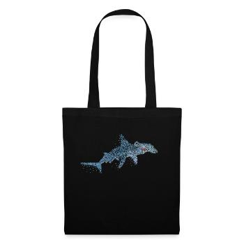 Hammerhai Hai Haie Wale Haifisch Ozean - Stoffbeutel - Schwarz - Vorne