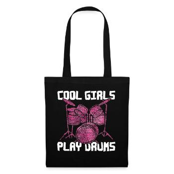 Drummer Girl Drummer Drums - Tote Bag - black - Front