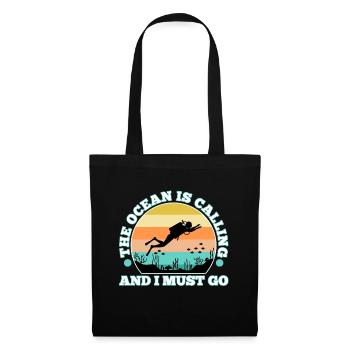 L’océan m’appelle et je dois y aller - Sac en tissu - noir - Devant