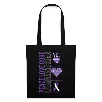 Peace Love Cure Leiomyosarcoma T Shirt - Sac en tissu - noir - Devant