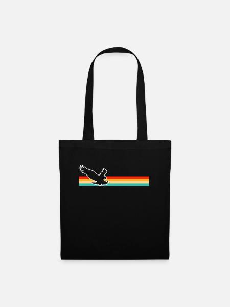 Adler Retro - Stoffbeutel - Schwarz