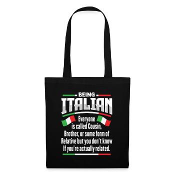 Funny Italian Italy lover - Tote Bag - black - Front