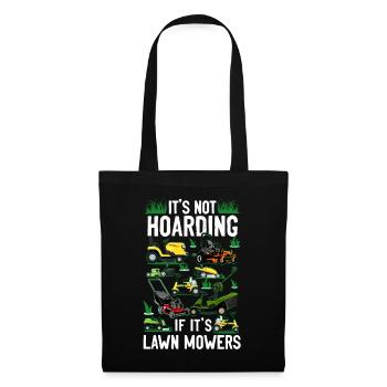 Lawn Mower Mowing Dad Father - Stoffbeutel - Schwarz - Vorne