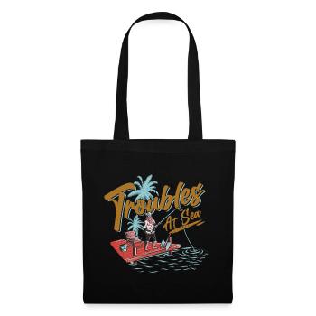 Troubles At Sea - Fishing - Norseman - Funny - Tote Bag - black - Front