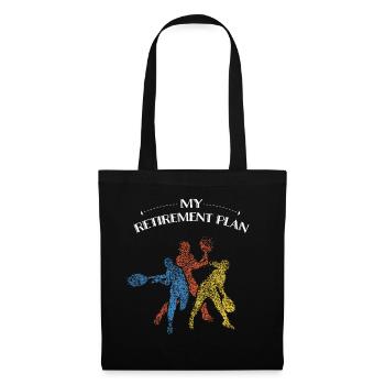 Tennis player pension Pensioner Tennis - Tote Bag - black - Front