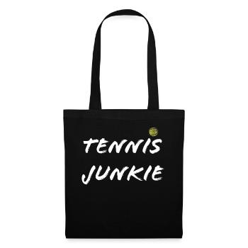 Tennis Junkie Entraîneur de joueurs de tennis - Sac en tissu - noir - Devant
