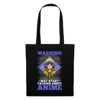 Avertissement peut commencer à parler d’anime - Sac en tissu - noir - Devant