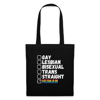 LGBTQ Pride Rainbow nous sommes tous des gens - Sac en tissu - noir - Devant