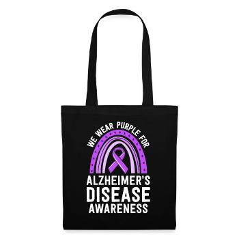 Nous portons une sensibilisation violette à la maladie d’Alzheimer - Sac en tissu - noir - Devant