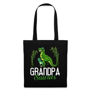 Grand-père dinosaure Grand-père Saurus Opasaurus - Sac en tissu - noir - Devant