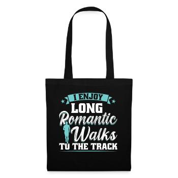 J’aime les longues promenades romantiques à la course - Sac en tissu - noir - Devant