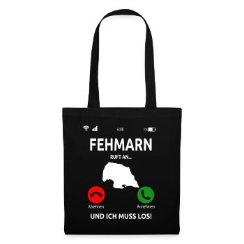 Fehmarn Insel Ostsee Burg Urlaub Idee - Stoffbeutel - Schwarz - Vorne