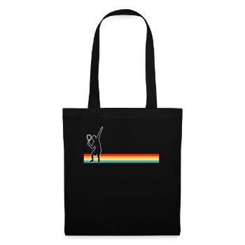 Tennis Rétro - Sac en tissu - noir - Devant