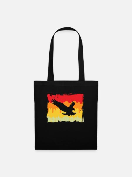 Adler Retro - Stoffbeutel - Schwarz