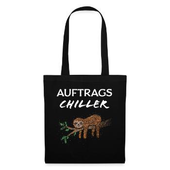 Auftrags Chiller Faultier Vatertag - Stoffbeutel - Schwarz - Vorne