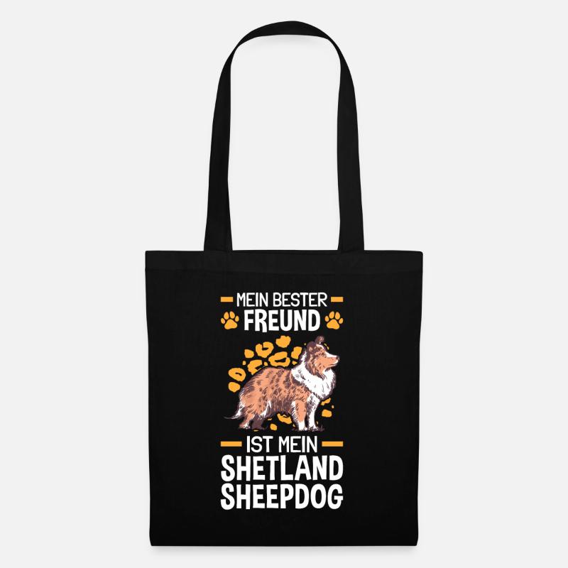 Shetland Sheepdog ist mein bester Freund - Stoffbeutel - Schwarz