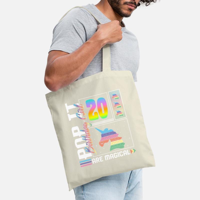 20. Geburtstag Mädchen Einhorn süßes Tee, Pop Geburtstag Stoffbeutel