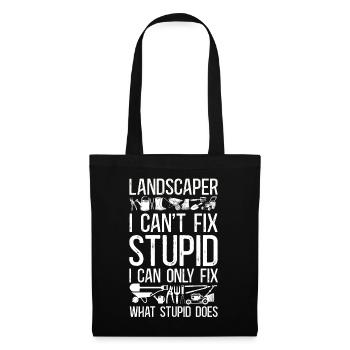 Landscaper Landscaping Landscape - Stoffbeutel - Schwarz - Vorne