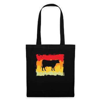 Cow Beef Retro - Tote Bag - black - Front