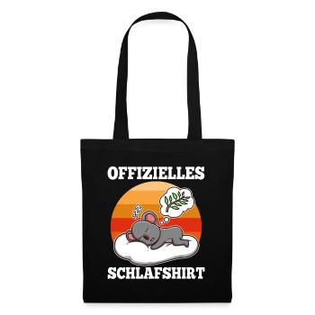Offizielles schlafshirt Koala - Stoffbeutel - Schwarz - Vorne
