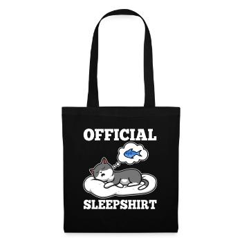 Official sleep shirt cat - Tote Bag - black - Front