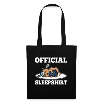 Chemise de sommeil officielle chat - Sac en tissu - noir - Devant