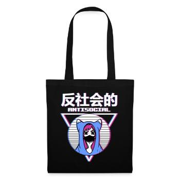 Anti Social Japanese Girl - Tote Bag - black - Front
