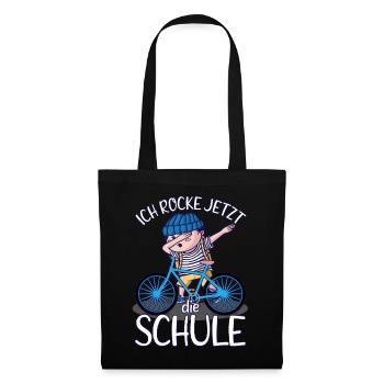 Schulkind Einschulung Erstklässler Junge 1. Klasse - Stoffbeutel - Schwarz - Vorne